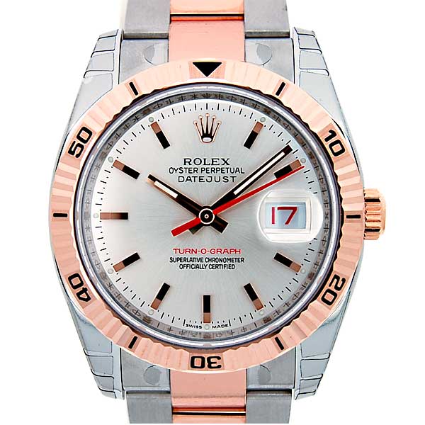 ロレックス ROLEX ターノグラフ Ref.116261/O シルバー ピンクゴールド