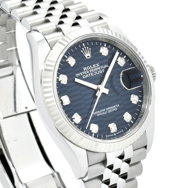 ロレックス ROLEX デイトジャスト36 Ref.126234G 36mm ブルーフル―テッド 新品