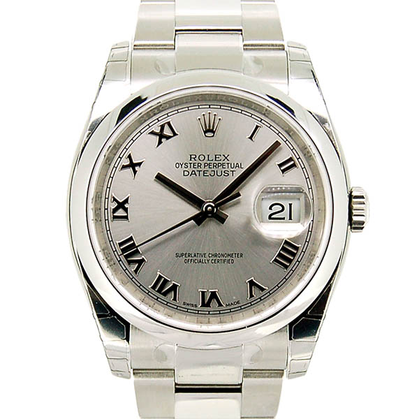 ロレックス　ROLEX　デイトジャスト　メンズ　Ref.116200　グレーローマ  SS　自動巻　36mm　新品