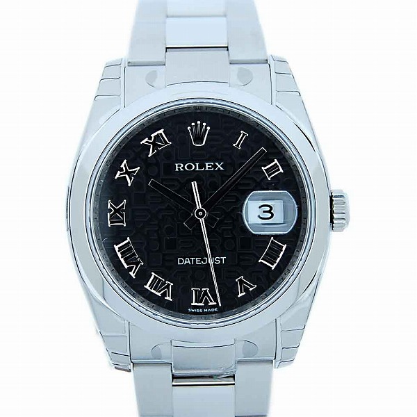 ロレックス　ROLEX　デイトジャスト　Ref.116200　ブラック彫りコンローマ　自動巻き　メンズ　新品