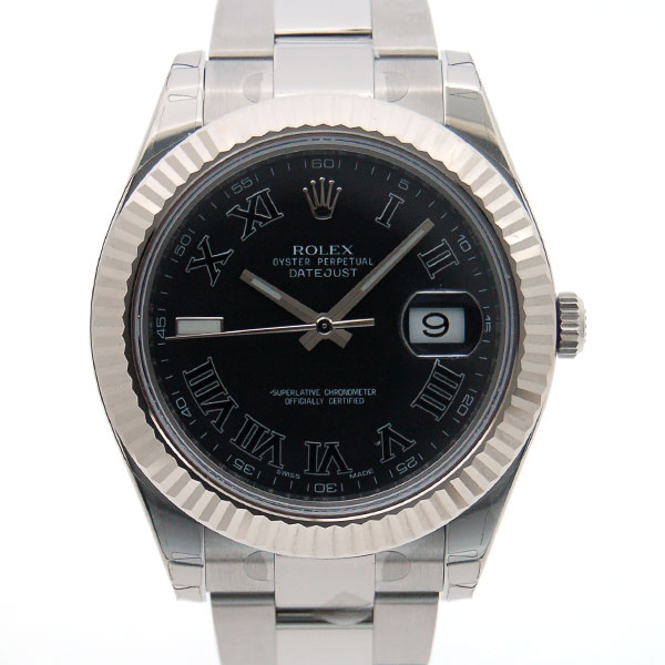 ロレックス　ROLEX　デイトジャスト2　Ref.116334　ブラックローマ　41mm　SS×WG　新品