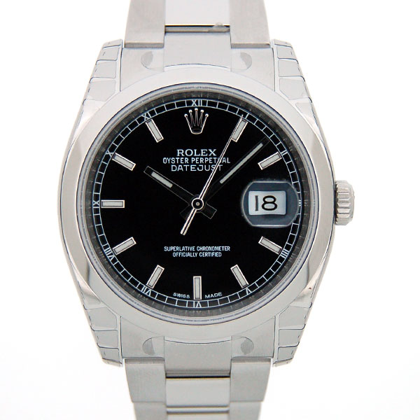 ロレックス　ROLEX　デイトジャスト　Ref.116200　ブラック　SS　自動巻　メンズ　36mm　新品