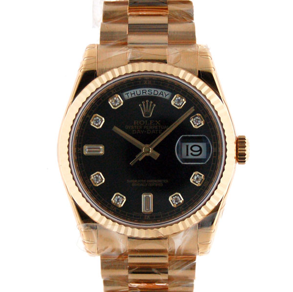 ロレックス　ROLEX　デイデイト　118238A　ブラック　K18YG　新品