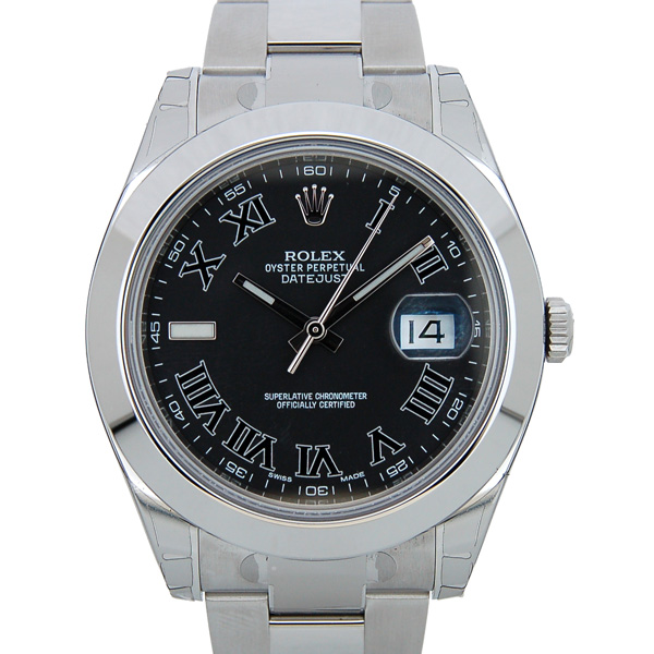 ロレックス　ROLEX　デイトジャスト2　Ref.116300　ブラックローマン　メンズ　41mm　SS　新品アウトレット