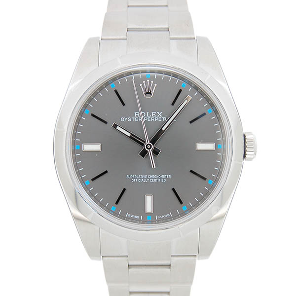 ロレックス　ROLEX　オイスターパーペチュアル　39　Ref.114300　ダークロジウム　SS　メンズ　39mm　新品