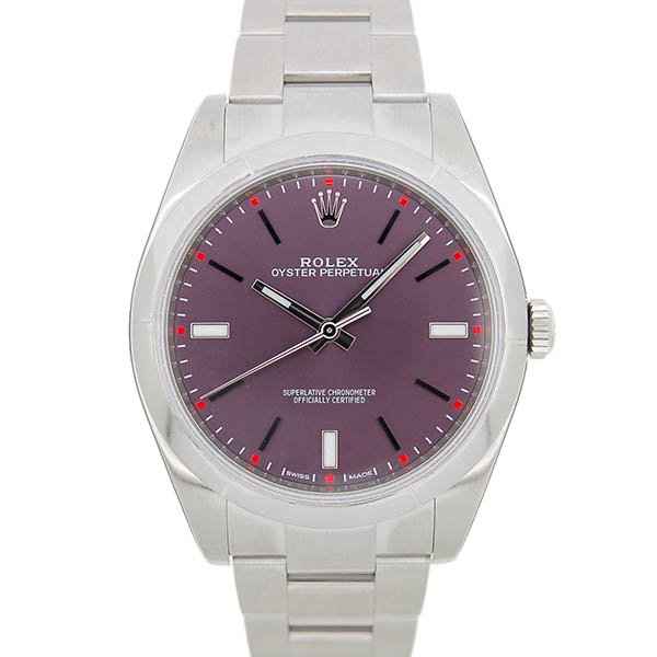 ロレックス　ROLEX　オイスターパーペチュアル　39　Ref.114300　レッドグレープ　SS　メンズ　39mm　新品
