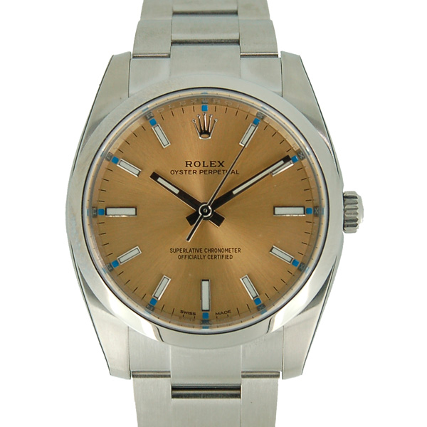 ロレックス　ROLEX　オイスターパーペチュアル　Ref.114200　シャンパン　SS　自動巻　新品