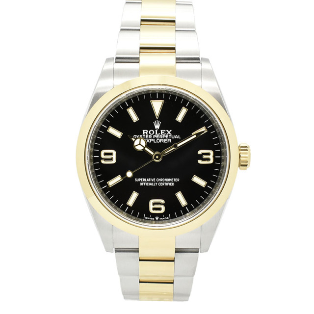 ロレックス　ROLEX　エクスプローラー1　Ref.124273　36mm　ブラック　18KYG/SS　新品