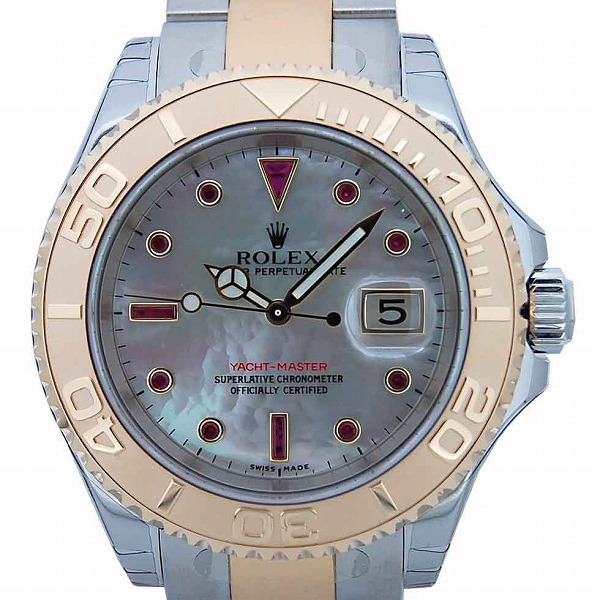 ロレックス　ROLEX　ヨットマスター　Ref.16623NGR　K18コンビ　11Pルビー　自動巻き