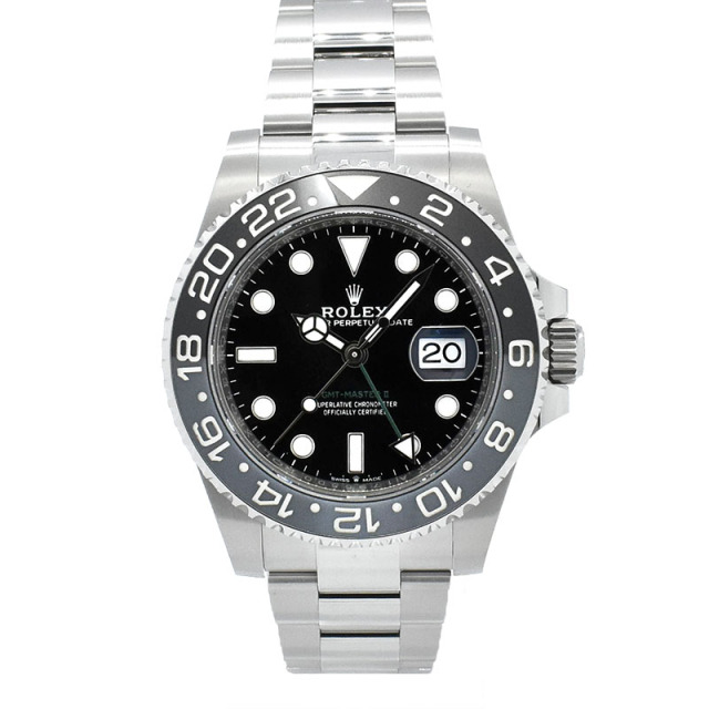 ロレックス　ROLEX　GMTマスター2　Ref.126710GRNR　ブラック/グレーベゼル　SS　40mm　新品