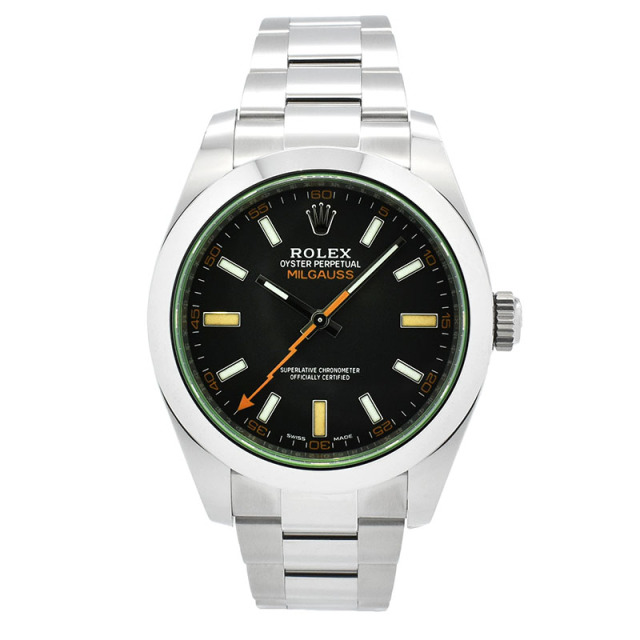 ロレックス　ROLEX　ミルガウス　Ref.116400GV　黒文字盤　グリーンガラス　新品