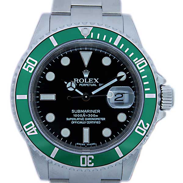 ロレックス ROLEX サブマリーナデイト Ref.16610LV グリーンサブ 300m