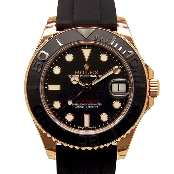 ロレックス　ROLEX　ヨットマスター37　Ref.268655　エバーローズゴールド　ブラック　ラバー　新品