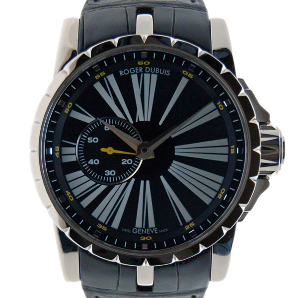 ロジェ・デュブイ　ROGER DUBUIS　エクスカリバー　RDDBEX0263　SS　45mm　ブラック　新品