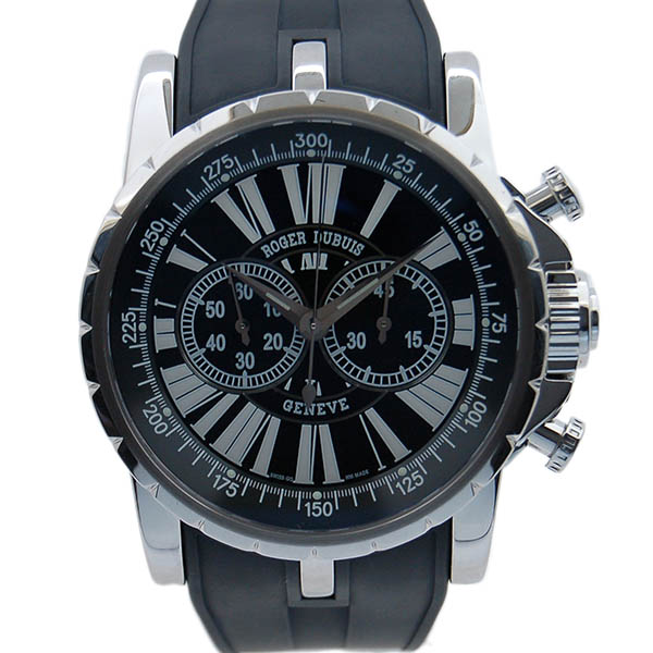 ロジェ・デュブイ　ROGER DUBUIS　エクスカリバー　クロノグラフ　EX45 78 9 9.71R　SS　45mm　ブラック　新品