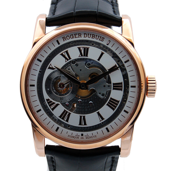 ロジェ・デュブイ　ROGER DUBUIS　オマージュ　オープンダイヤル　RDDBHO0589　18KPG　42mm　世界88本限定　革ベルト　新品アウトレット
