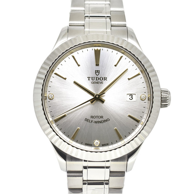 チューダー(チュードル)　TUDOR　スタイル オートマティック　12510　シルバー　38mm　3Pダイヤ　新品