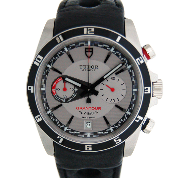 チューダー(チュードル)　TUDOR　グランツアーフライバッククロノ　20550N　41mm　SS　グレー　革　新品