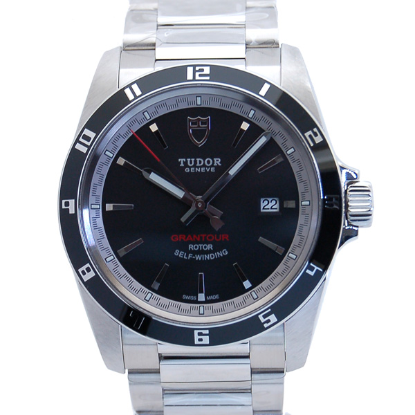 チューダー(チュードル)　TUDOR　グランツアーデイト　20500N　ブラック　SS　42mm　新品