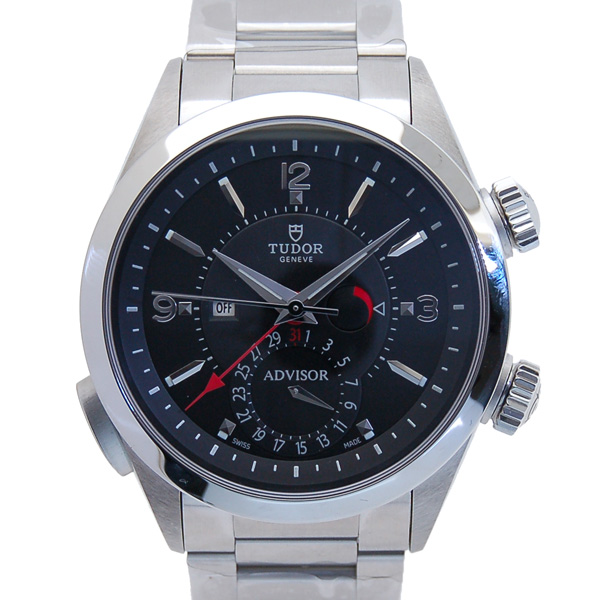 チューダー(チュードル)　TUDOR　アドバイザー　79620T　アラーム　SS　ブラック　新品