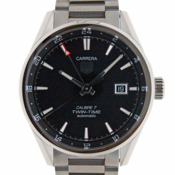 タグホイヤー　TAG HEUER　カレラ　ツインタイム　WAR2010.BA0723　キャリバー7　SS　ブラック　新品