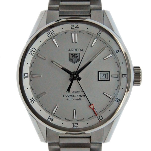 タグホイヤー　TAG HEUER　カレラ　ツインタイム　WAR2011.BA0723　キャリバー7　SS　シルバー　新品