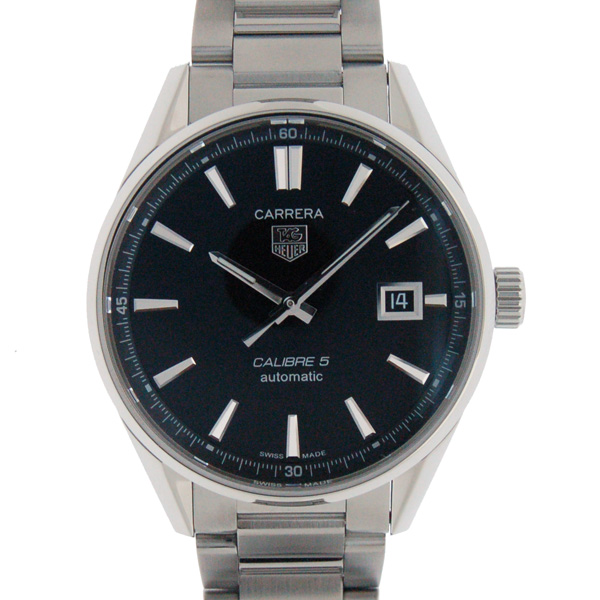 タグホイヤー　TAG HEUER　カレラ　キャリバー5　WAR211A.BA0782　SS　ブラック　39mm　新品