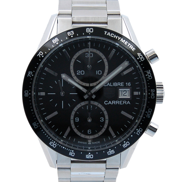 タグホイヤー　TAG HEUER　カレラタキメータークロノグラフ　キャリバー16　CV201AJ.BA0727　SS　ブラック　新品