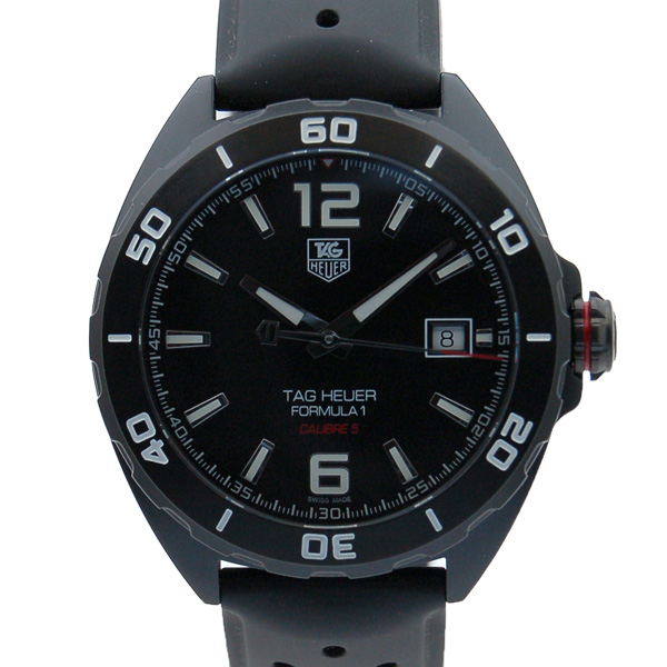 タグホイヤー　TAG HEUER　フォーミュラ1　キャリバー5　フルブラック　WAZ2115.FT8023　ラバーベルト　新品
