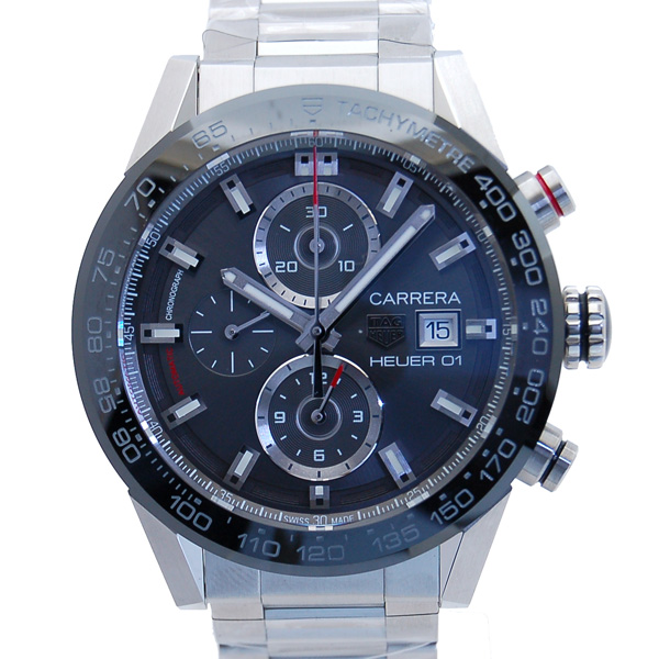 タグホイヤー　TAG HEUER　カレラ　クロノグラフ　キャリバー　ホイヤー01　CAR201W.BA0714　グレー　新品