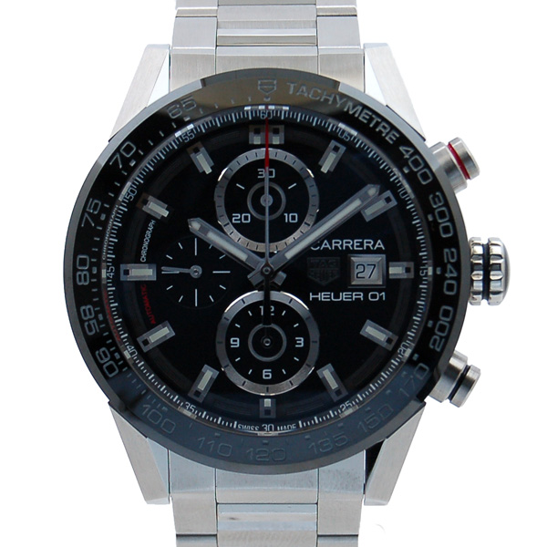 タグホイヤー　TAG HEUER　カレラ　クロノグラフ　キャリバー　ホイヤー01　CAR201Z.BA0714　ブラック　新品
