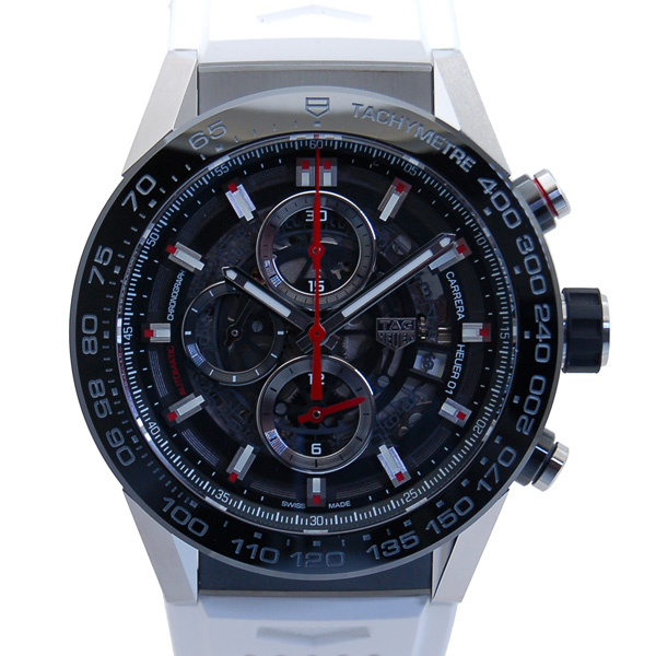 タグホイヤー　TAG HEUER　カレラ　クロノグラフ　キャリバー　ホイヤー01　CAR2A1Z.FT6051　ホワイトラバー　新品
