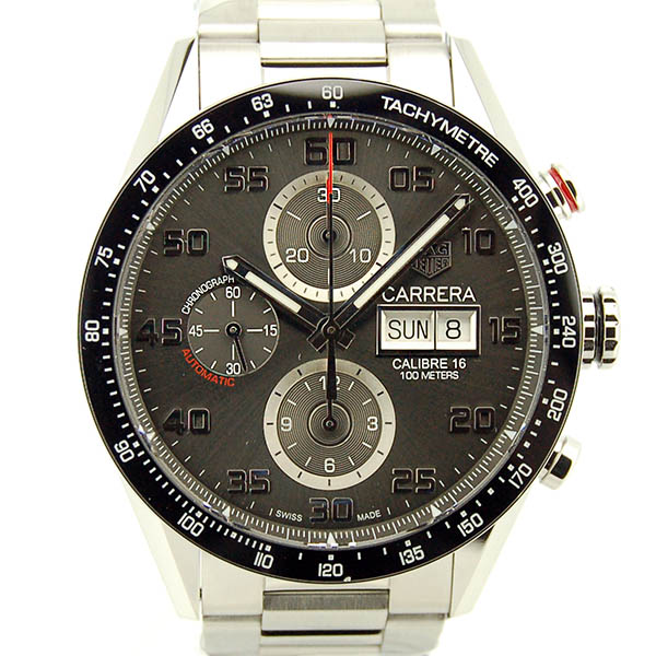 タグホイヤー　TAG HEUER　カレラタキメータークロノ　デイデイト　CV2A1U.BA0738　グレー　SS　43mm　新品