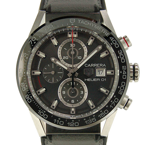 タグホイヤー　TAG HEUER　カレラ　クロノグラフ　キャリバー　ホイヤー01　CAR201W.FT6095　グレー　ラバー　新品