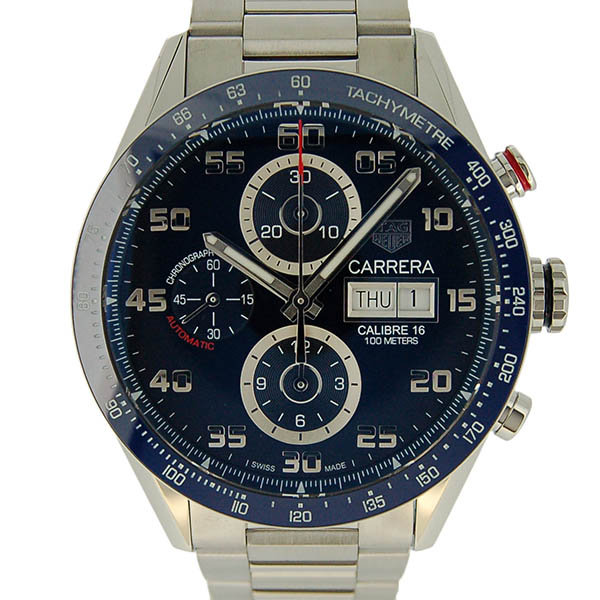 タグホイヤー　TAG HEUER　カレラタキメーター　クロノグラフ　デイデイト　キャリバー16　CV2A1V.BA0738　ブルー　新品