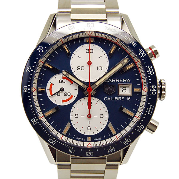 タグホイヤー　TAG HEUER　カレラクロノグラフ キャリバー16　CV201AR.BA0715　SS　41mm　ブルー　新品