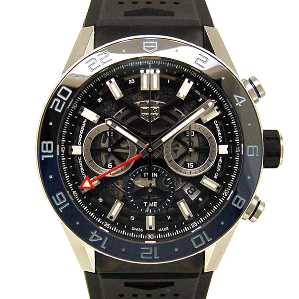 タグホイヤー　TAG HEUER　カレラ　キャリバーホイヤー02　GMT　CBG2A1Z.FT6157　SS　45mm　ラバー　新品