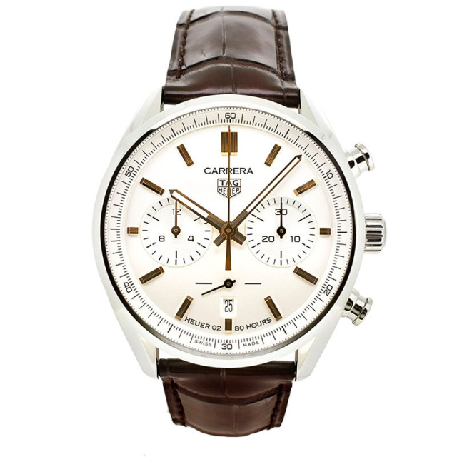 タグホイヤー　TAG HEUER　カレラ キャリバーホイヤー02 クロノグラフ　CBN2013.FC6483　シルバー　42mm　新品
