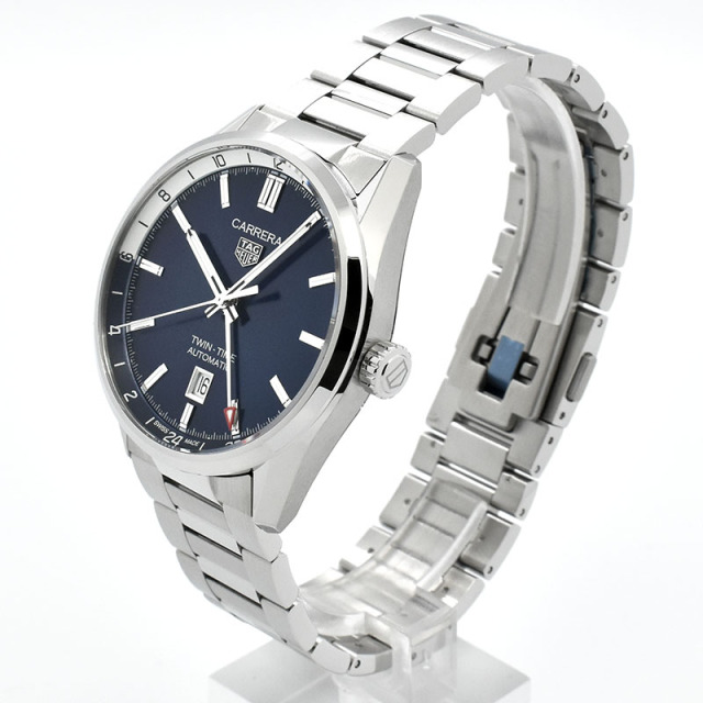 タグホイヤー TAG HEUER カレラ キャリバー7 ツインタイム デイト WBN201A.BA0640 41mm ブルー 新品