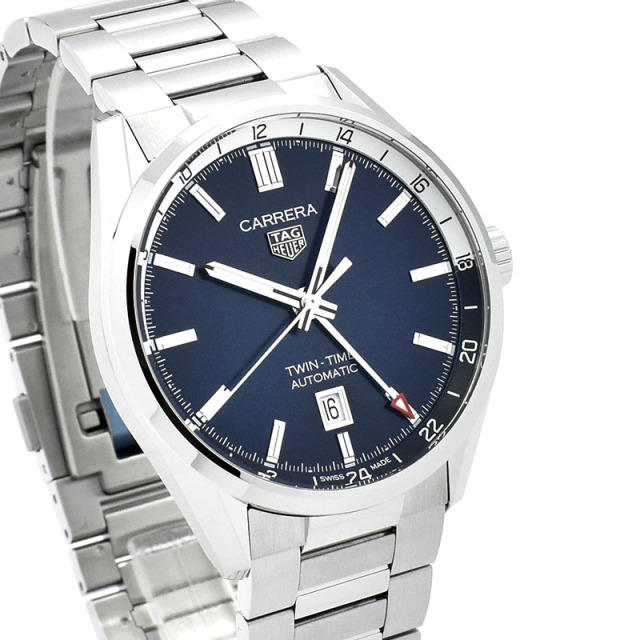 タグホイヤー TAG HEUER カレラ キャリバー7 ツインタイム デイト WBN201A.BA0640 41mm ブルー 新品