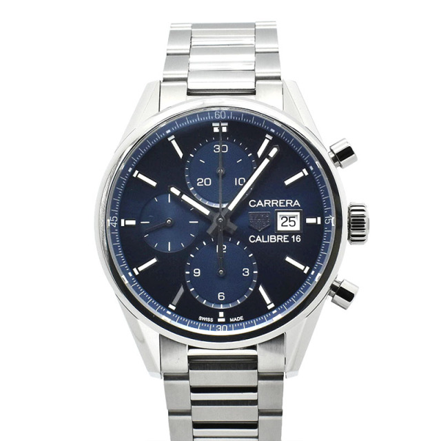 タグホイヤー　TAG HEUER　カレラ クロノグラフ キャリバー16　CBK2112.BA0715　41mm　SS　ブルー　自動巻　新品