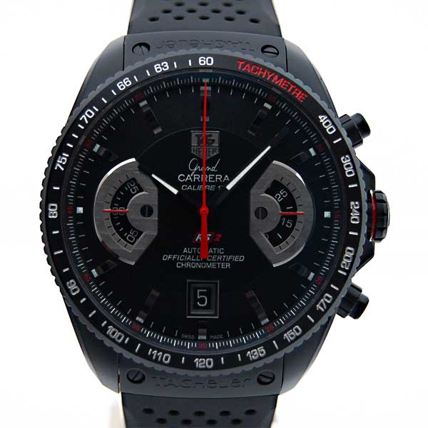 タグホイヤー　TAG HEUER　グランドカレラ　クロノグラフ　キャリバー17　RS2　CAV518B.FT6016　ラバー　新品