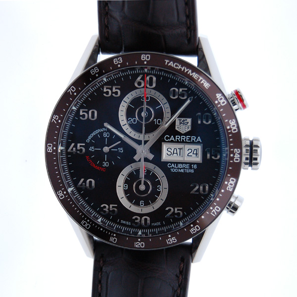 タグホイヤー　TAG HEUER　カレラタキメーター クロノデイデイト　CV2A12.FC6236　43mm　ブラウン　自動巻　新品