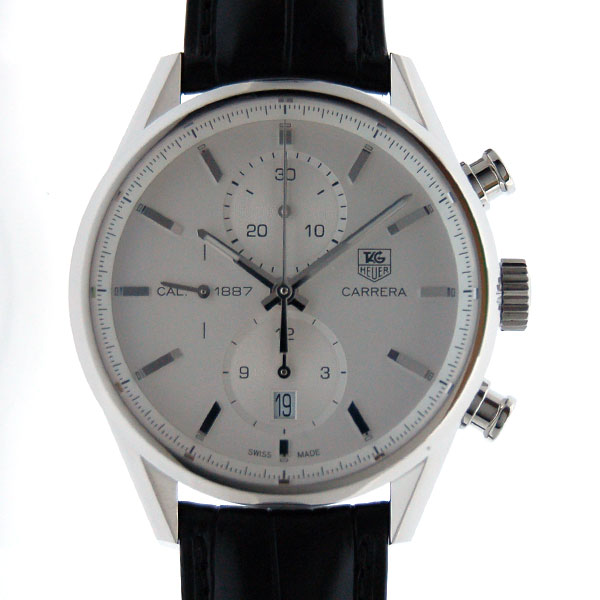 タグホイヤー　TAG HEUER　カレラクロノ　キャリバー1887　CAR2111.FC6266　41mm　SS　シルバー　自動巻　革ベルト　新品