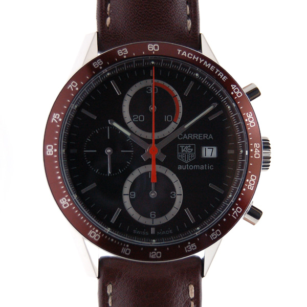 タグホイヤー　TAG HEUER　カレラ　タキメトリック　CV2013.FC6234　自動巻　ブラウン　革ベルト　新品
