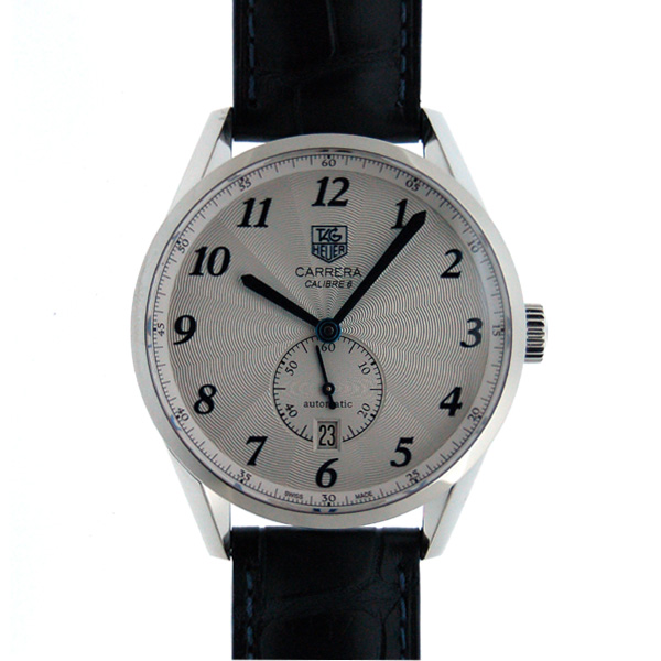タグホイヤー　TAG HEUER　カレラ　ヘリテージ　キャリバー6　WAS2111.FC6293　革ベルト　39mm　シルバー　自動巻　新品