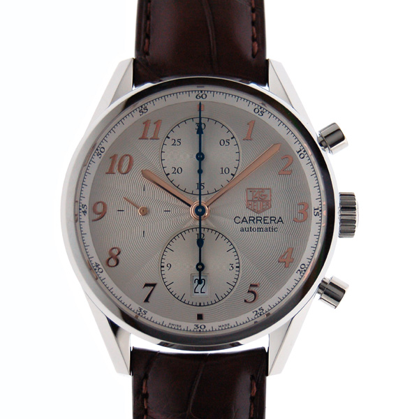 タグホイヤー　TAG HEUER　カレラ　ヘリテージクロノグラフ　キャリバー16　CAS2112.FC6291　シルバー　金針　革　新品
