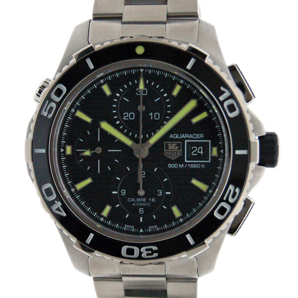タグホイヤー　TAG HEUER　アクアレーサークロノ　キャリバー16　CAK2111.BA0833　SS　43mm　ブラック　新品