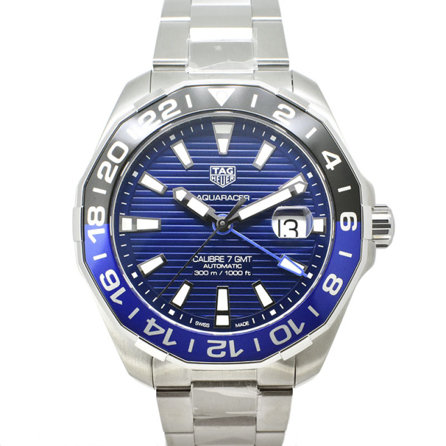 タグホイヤー　TAG HEUER　アクアレーサー キャリバー7 GMT　WAY201T.BA0927　43mm　青黒ベゼル　新品