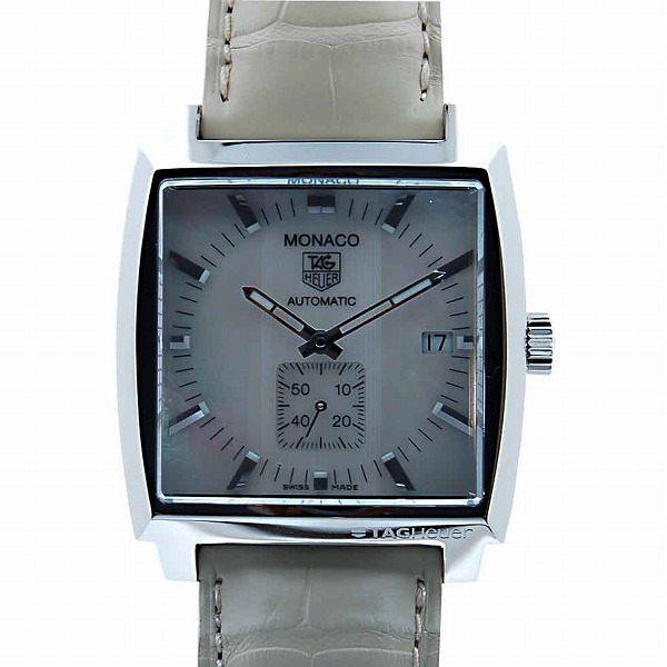 タグホイヤー　TAG HEUER　モナコ　WW2112　シェル　37mm　男女兼用　革ベルト　自動巻き
